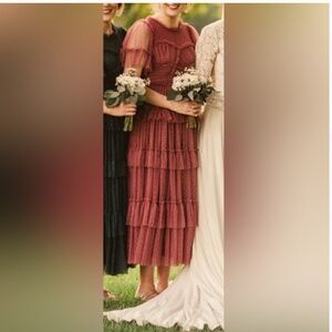 Ivy City Co Mauve Ruffle Tiered Maxi Dress